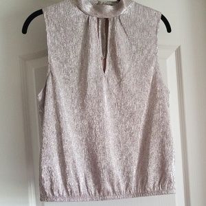 Express | Gold sparkle chocker neck top